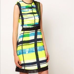 ASOS LIME CHECK DRESS
